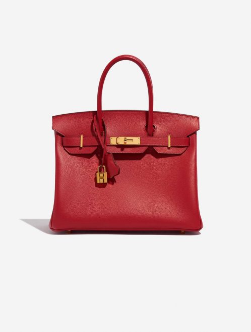 Pre-owned Hermès bag Birkin 30 Epsom Rouge Casaque Red Front | Sell your designer bag on Saclab.com