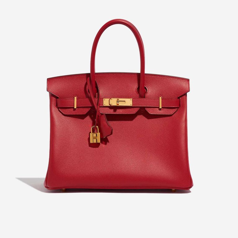 Pre-owned Hermès bag Birkin 30 Epsom Rouge Casaque Red Front | Sell your designer bag on Saclab.com