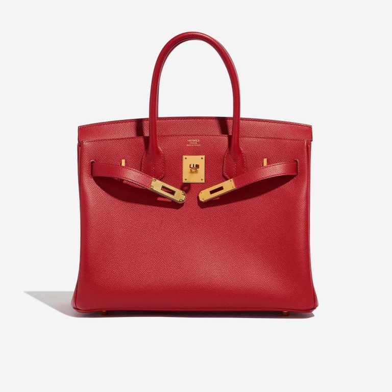 Pre-owned Hermès bag Birkin 30 Epsom Rouge Casaque Red Front Open | Sell your designer bag on Saclab.com