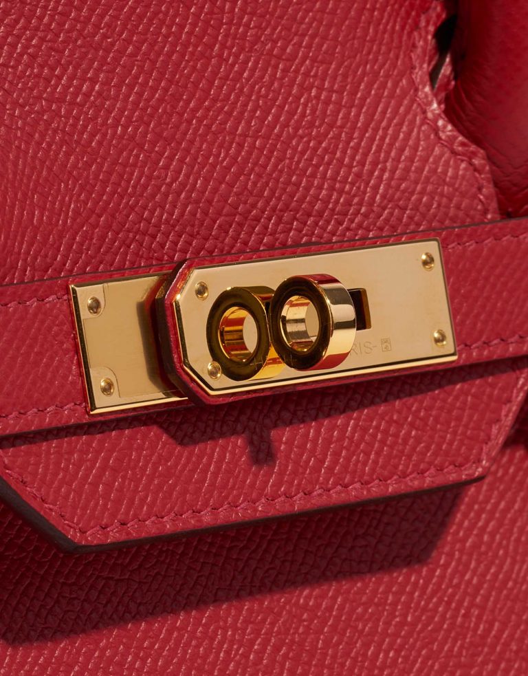 Pre-owned Hermès bag Birkin 30 Epsom Rouge Casaque Red Closing System | Sell your designer bag on Saclab.com