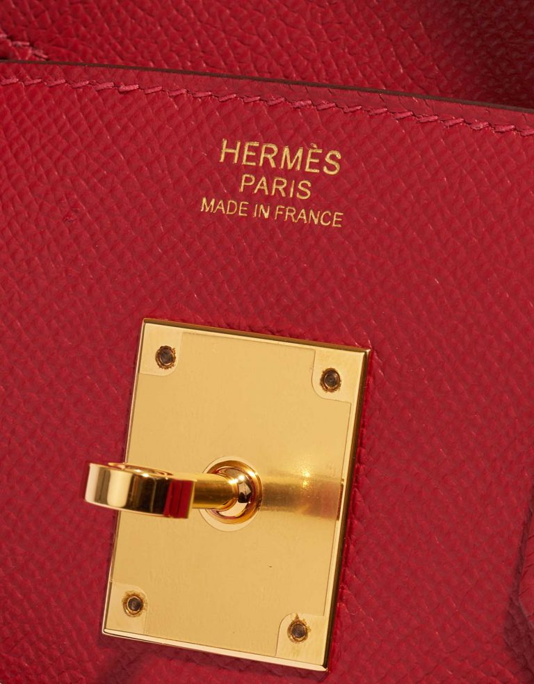 Pre-owned Hermès bag Birkin 30 Epsom Rouge Casaque Red Logo | Sell your designer bag on Saclab.com