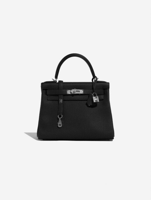 Pre-owned Hermès bag Kelly 28 Togo Black Black Front | Sell your designer bag on Saclab.com