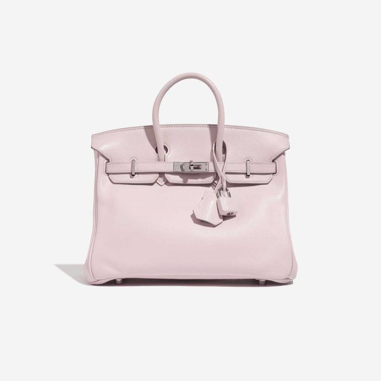 Pre-owned Hermès bag Birkin 25 Swift Rose Dragee Rose Front | Sell your designer bag on Saclab.com