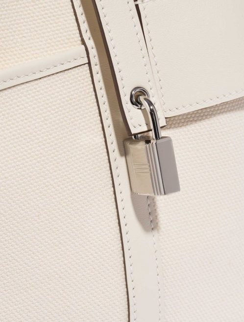Pre-owned Hermès bag Picotin Cargo 18 Nata Canvas / Swift Nata White Closing System | Sell your designer bag on Saclab.com