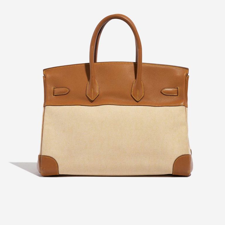 Pre-owned Hermès bag Birkin 35 Gulliver / Toile H Gold / Beige Beige, Brown Back | Sell your designer bag on Saclab.com