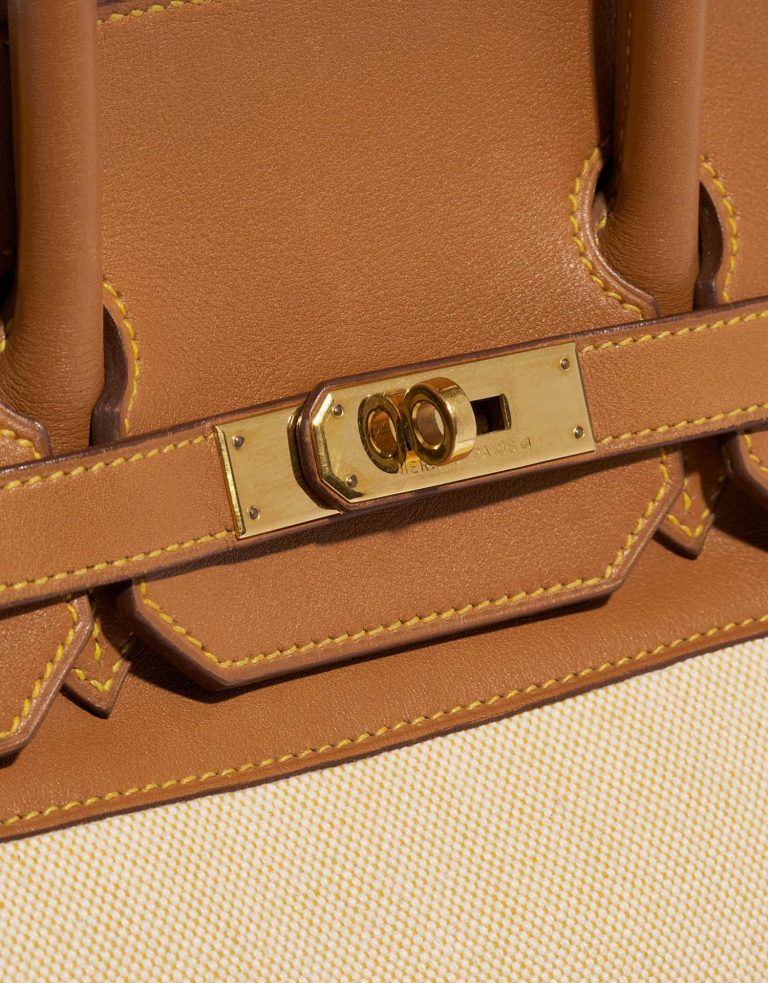 Pre-owned Hermès bag Birkin 35 Gulliver / Toile H Gold / Beige Beige, Brown Closing System | Sell your designer bag on Saclab.com