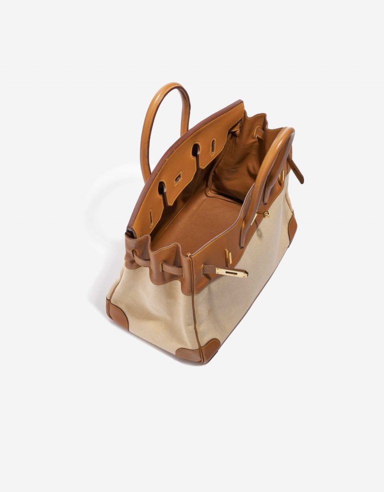 Pre-owned Hermès bag Birkin 35 Gulliver / Toile H Gold / Beige Beige, Brown Inside | Sell your designer bag on Saclab.com
