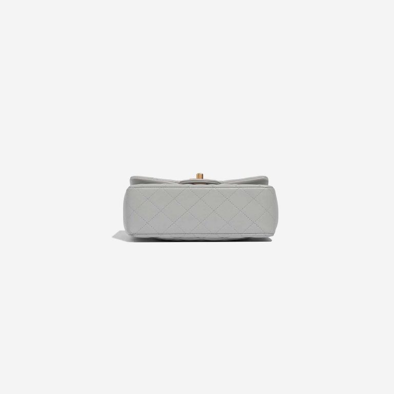 Pre-owned Chanel bag Timeless Handle Mini Rectangular Lamb Grey Grey Bottom | Sell your designer bag on Saclab.com