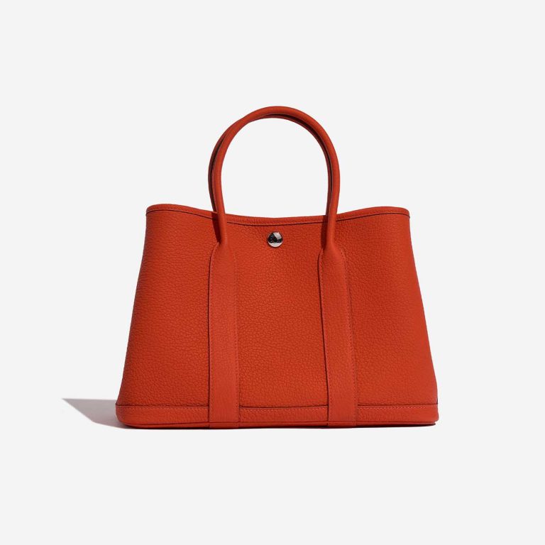 Pre-owned Hermès bag Garden Party 30 Negonda Capucine Red Front | Sell your designer bag on Saclab.com