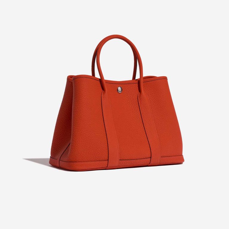 Pre-owned Hermès bag Garden Party 30 Negonda Capucine Red Side Front | Sell your designer bag on Saclab.com