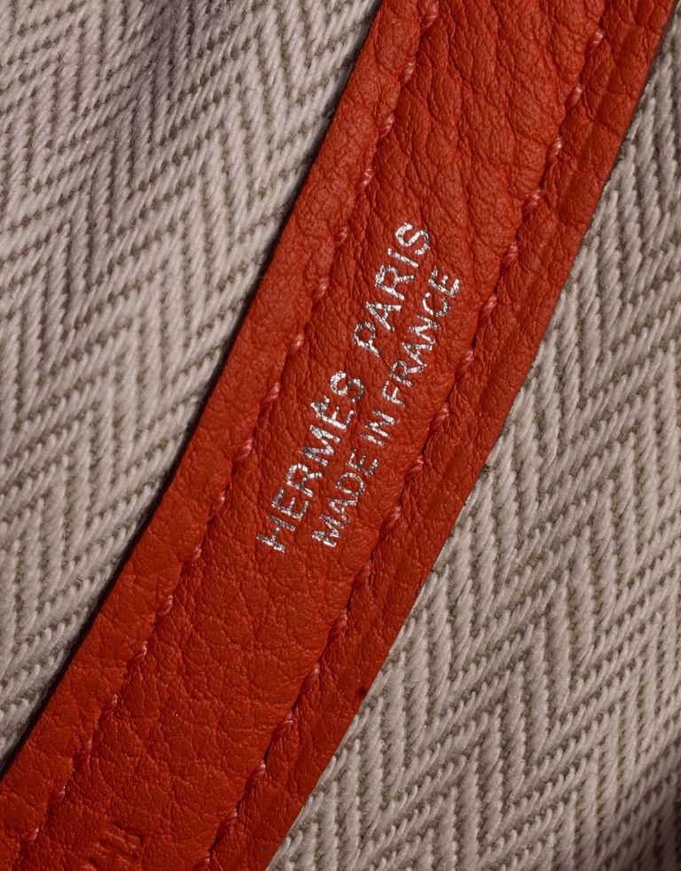Pre-owned Hermès bag Garden Party 30 Negonda Capucine Red Logo | Sell your designer bag on Saclab.com