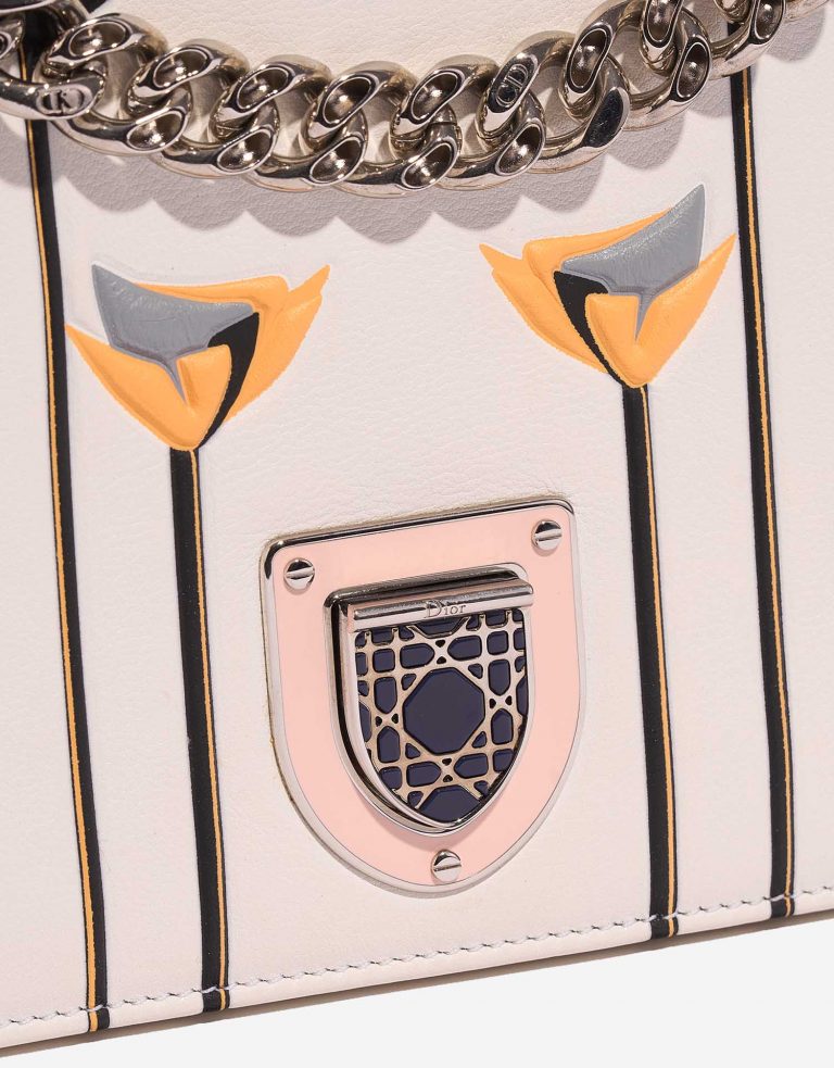 Pre-owned Dior bag Diorama Medium Calf Creme / Multicolour Multicolour, Rose Closing System | Sell your designer bag on Saclab.com