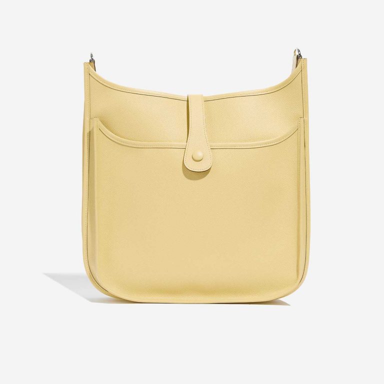 Pre-owned Hermès bag Evelyne 33 Epsom Jaune Poussin Yellow Back | Sell your designer bag on Saclab.com