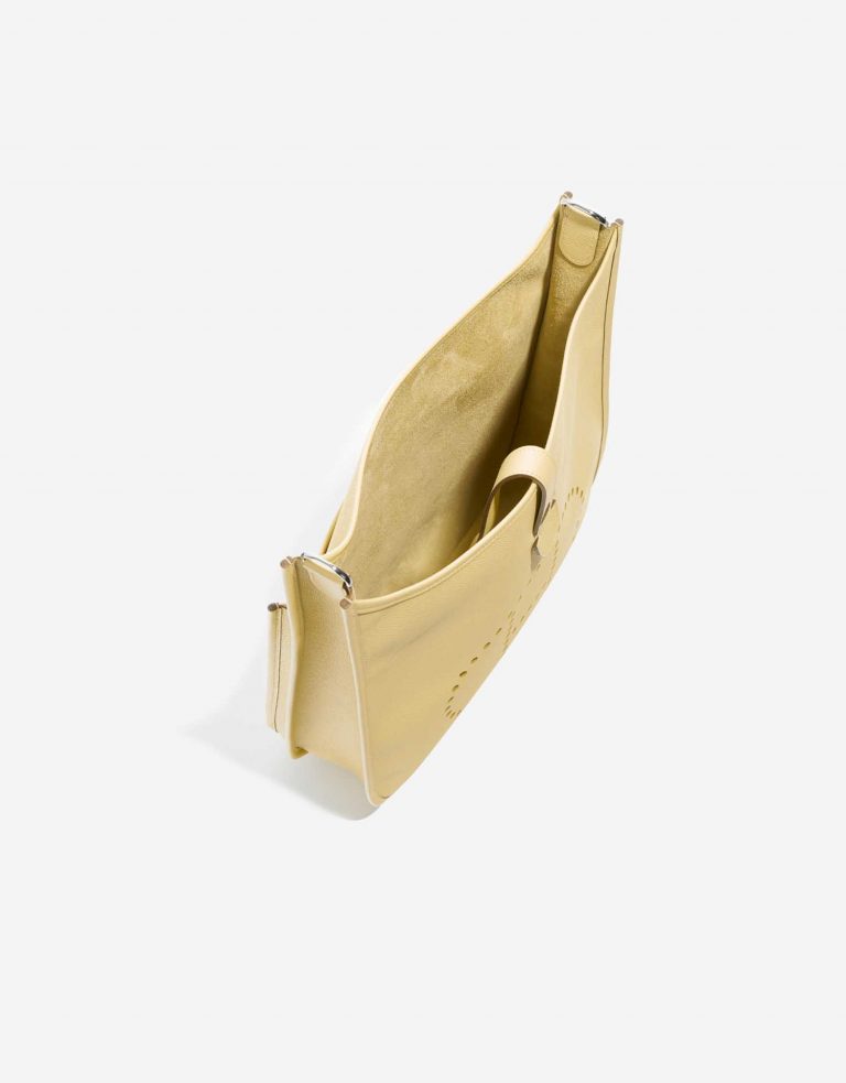 Pre-owned Hermès bag Evelyne 33 Epsom Jaune Poussin Yellow Inside | Sell your designer bag on Saclab.com