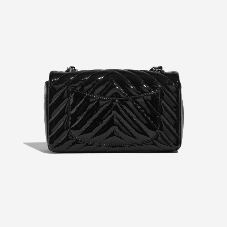 Pre-owned Chanel bag Timeless Mini Rectangular Patent Leather Black Black Back | Sell your designer bag on Saclab.com