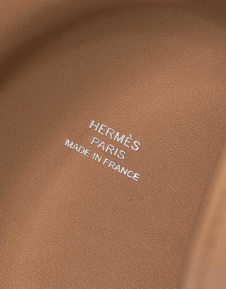 Pre-owned Hermès bag Micro Lucky Daisy Picotin 14 Swift Chai / Rose / Blanc Brown, Pink Logo | Sell your designer bag on Saclab.com