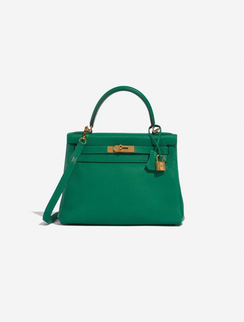 Pre-owned Hermès bag Kelly 28 Togo Vert Menthe Green Front | Sell your designer bag on Saclab.com