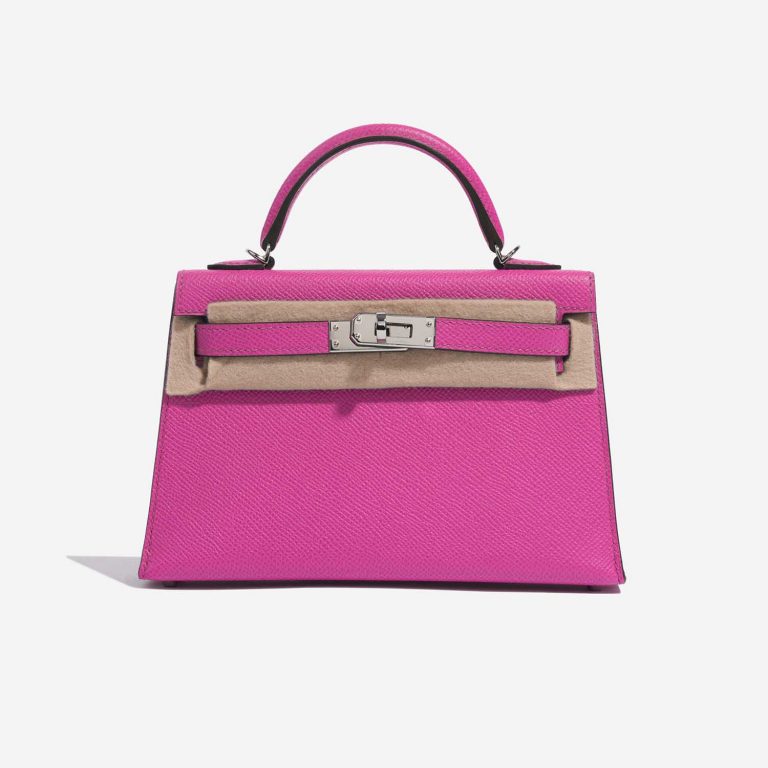 Pre-owned Hermès bag Kelly Mini Epsom Magnolia Pink Front Velt | Sell your designer bag on Saclab.com