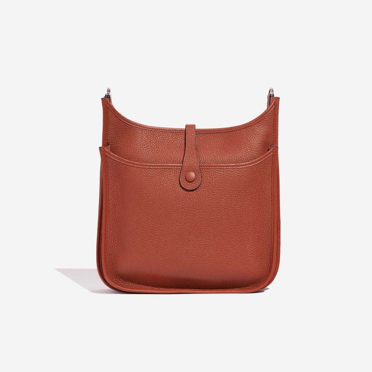 Pre-owned Hermès bag Evelyne 29 Taurillon Clemence Cuivre Orange Back | Sell your designer bag on Saclab.com