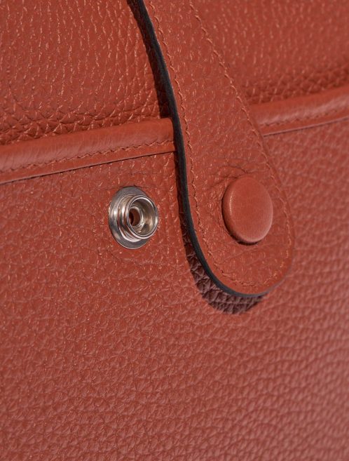 Pre-owned Hermès bag Evelyne 29 Taurillon Clemence Cuivre Orange Closing System | Sell your designer bag on Saclab.com