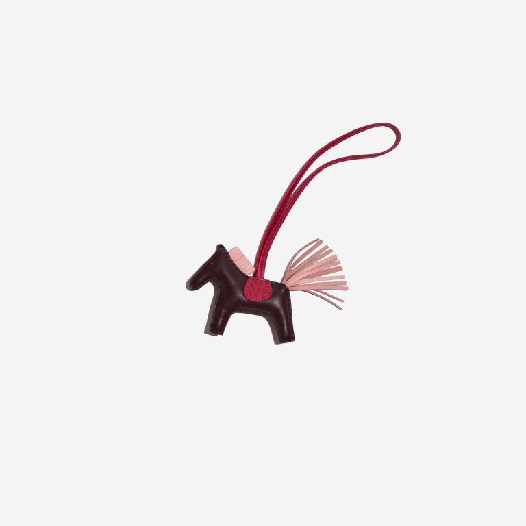 Pre-owned Hermès bag Rodeo PM Milo / Matte Alligator Rouge Sellier / Rose Sakura / Framboise Red, Rose Front | Sell your designer bag on Saclab.com
