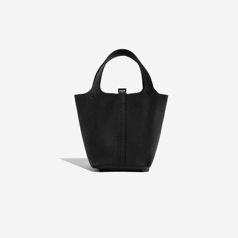 Pre-owned Hermès bag Picotin 18 Taurillon Clemence Black Black Back | Sell your designer bag on Saclab.com