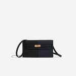 Pre-owned Hermès bag Kelly ToGo Black-BleuIndigo-BleuFrida Front | Sell your designer bag on Saclab.com