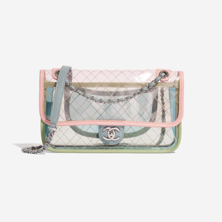 Pre-owned Chanel bag Timeless Medium PVC Transparent Multicolour, Transparent Front | Sell your designer bag on Saclab.com