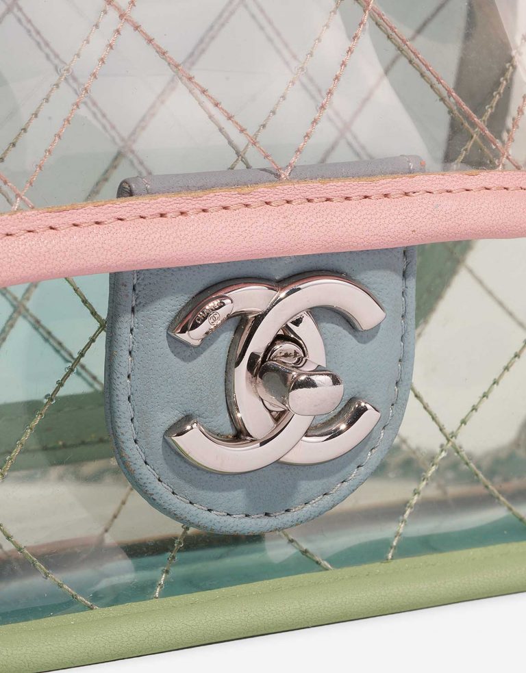 Pre-owned Chanel bag Timeless Medium PVC Transparent Multicolour, Transparent Closing System | Sell your designer bag on Saclab.com