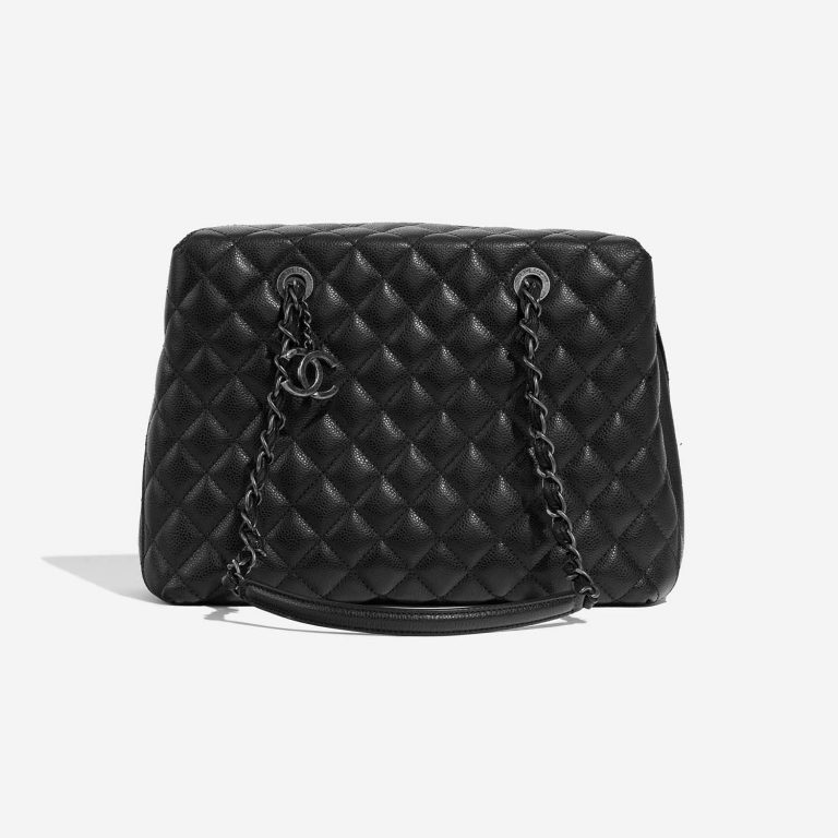 Pre-owned Chanel bag Shopping Tote GST Caviar Black Black Front | Sell your designer bag on Saclab.com