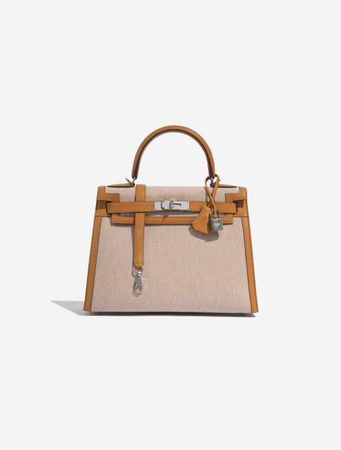 Pre-owned Hermès bag Kelly 28 Sesame-Ecru-Beige Front | Sell your designer bag on Saclab.com