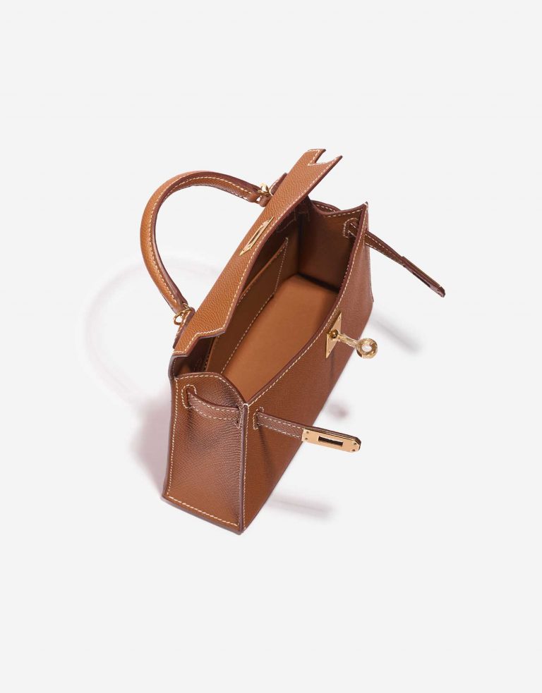 Pre-owned Hermès bag Kelly Mini Gold Inside | Sell your designer bag on Saclab.com