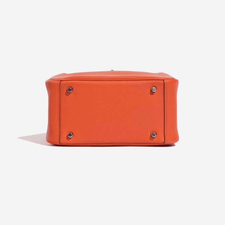 Pre-owned Hermès bag Lindy 20 Mini Swift Terre Battue / Capucine Orange Bottom | Sell your designer bag on Saclab.com