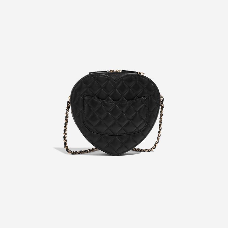 Pre-owned Chanel bag TimelessHeart Medium Black Back | Sell your designer bag on Saclab.com