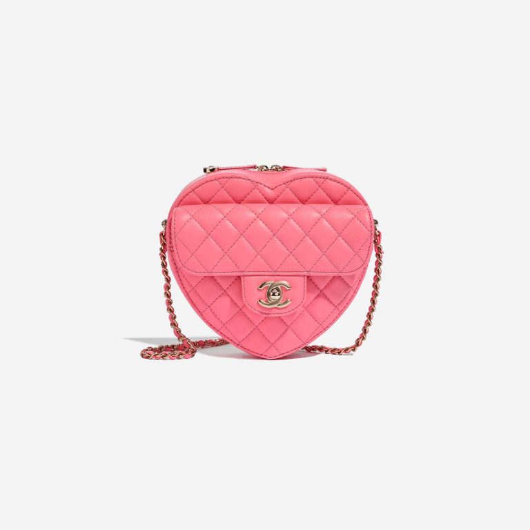 Chanel TimelessHeart Medium Pink Front  | Sell your designer bag on Saclab.com