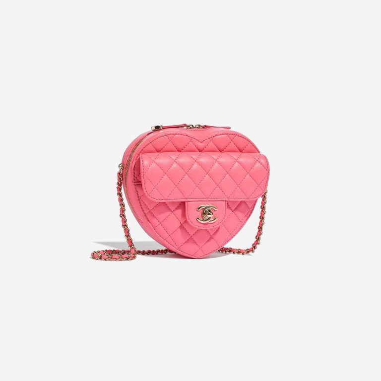 Chanel TimelessHeart Medium Pink Side Front  | Sell your designer bag on Saclab.com
