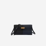 Hermès Kelly ToGo Black-BleuIndigo-BleuFrida Front  | Sell your designer bag on Saclab.com