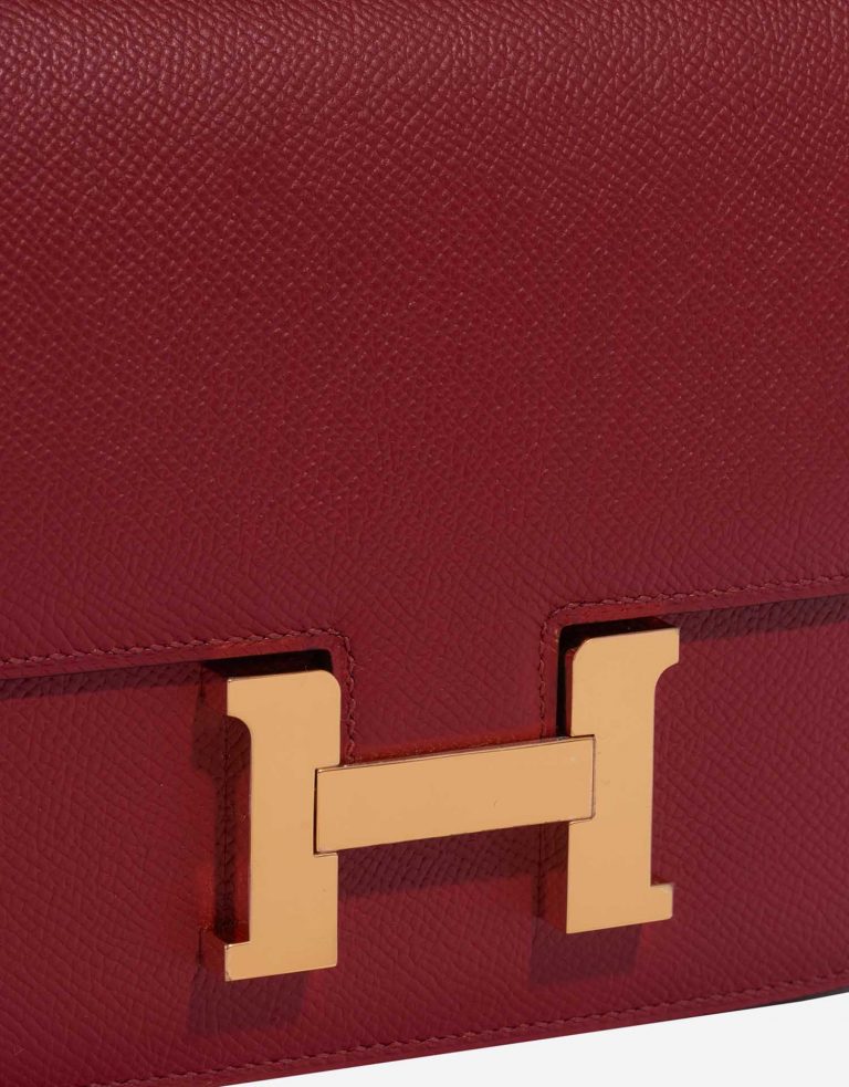 Hermès Constance 18 RougeGrenat Closing System  | Sell your designer bag on Saclab.com