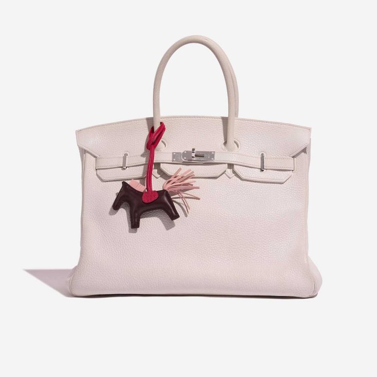 Pre-owned Hermès bag Rodeo PM Milo / Matte Alligator Rouge Sellier / Rose Sakura / Framboise Red, Rose Detail | Sell your designer bag on Saclab.com