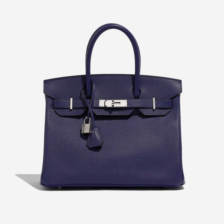 Hermès Birkin 30 BlueEncre Front  | Sell your designer bag on Saclab.com