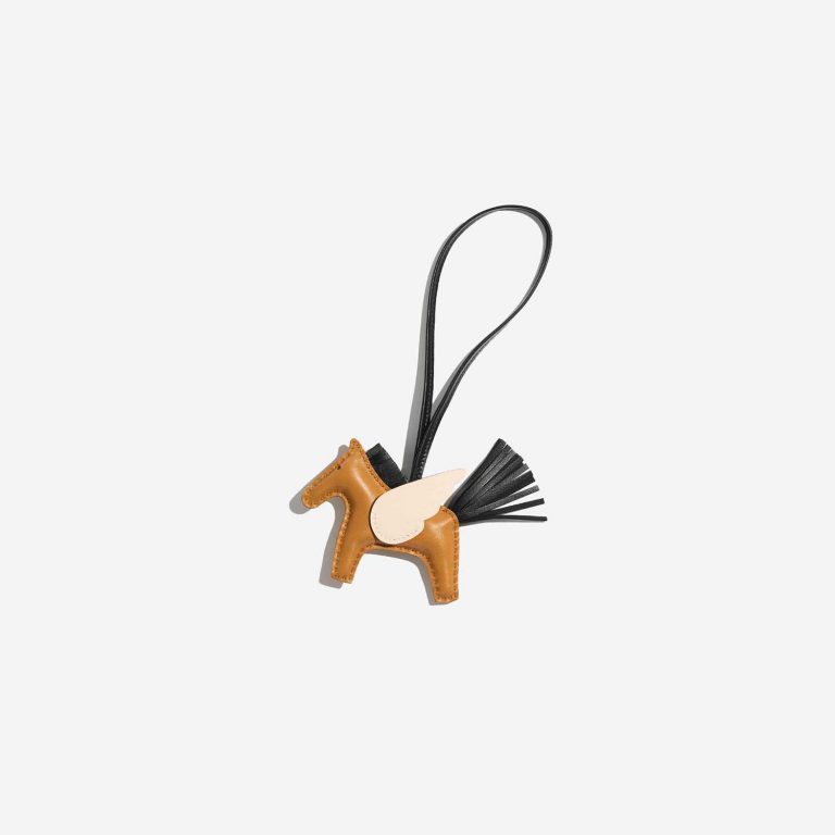 Hermès RodeoPegasusPM OneSize Sésame-Craie-Black Front  | Sell your designer bag on Saclab.com