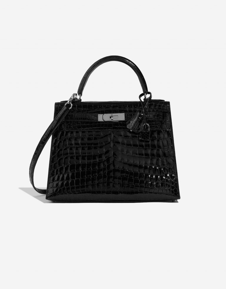 Hermès Kelly 28 Black Front  | Sell your designer bag on Saclab.com