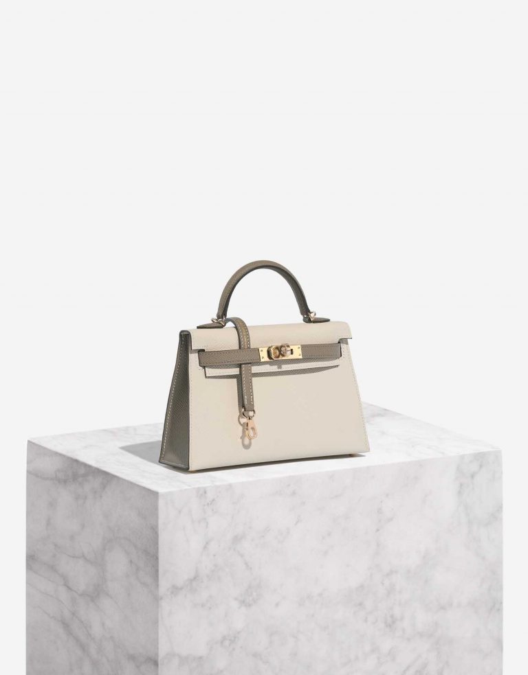Hermès Kelly Mini Craie-GrisAsphalte Front  | Sell your designer bag on Saclab.com