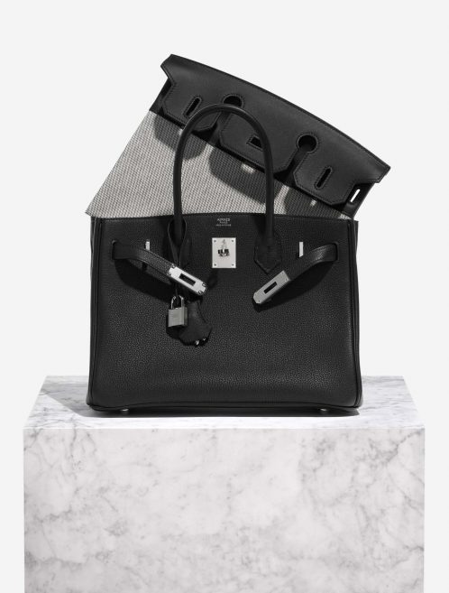Pre-owned Hermès bag Birkin 3in1 30 Togo / Toile H / Swift Black / Ecru Black | Sell your designer bag on Saclab.com