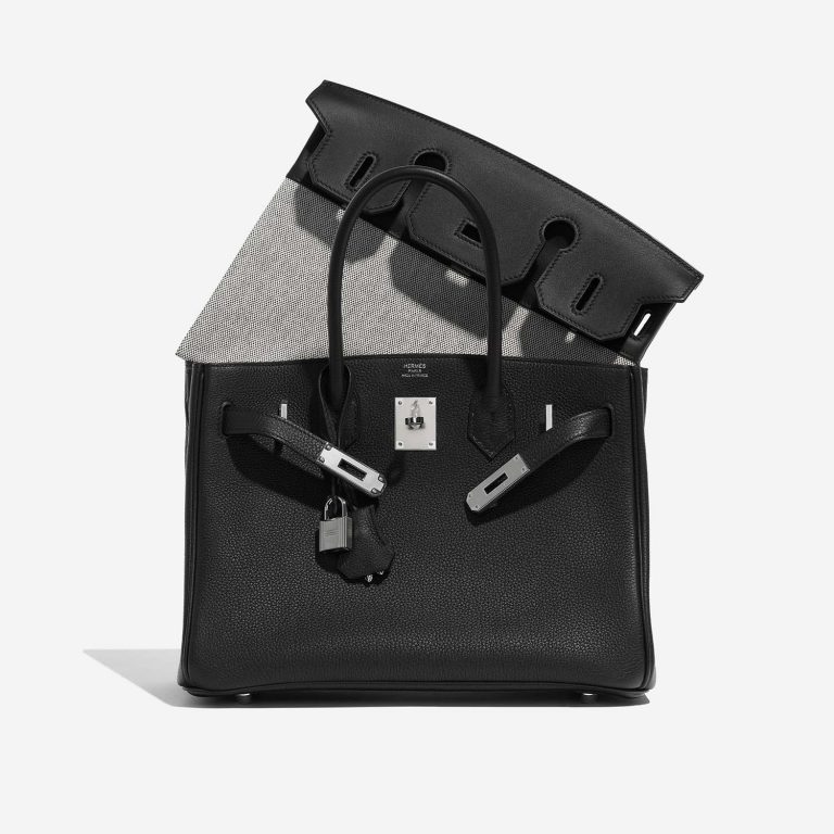 Pre-owned Hermès bag Birkin 3in1 30 Togo / Toile H / Swift Black / Ecru Black | Sell your designer bag on Saclab.com