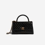 Chanel TimelessHandle Medium Black Front  | Sell your designer bag on Saclab.com