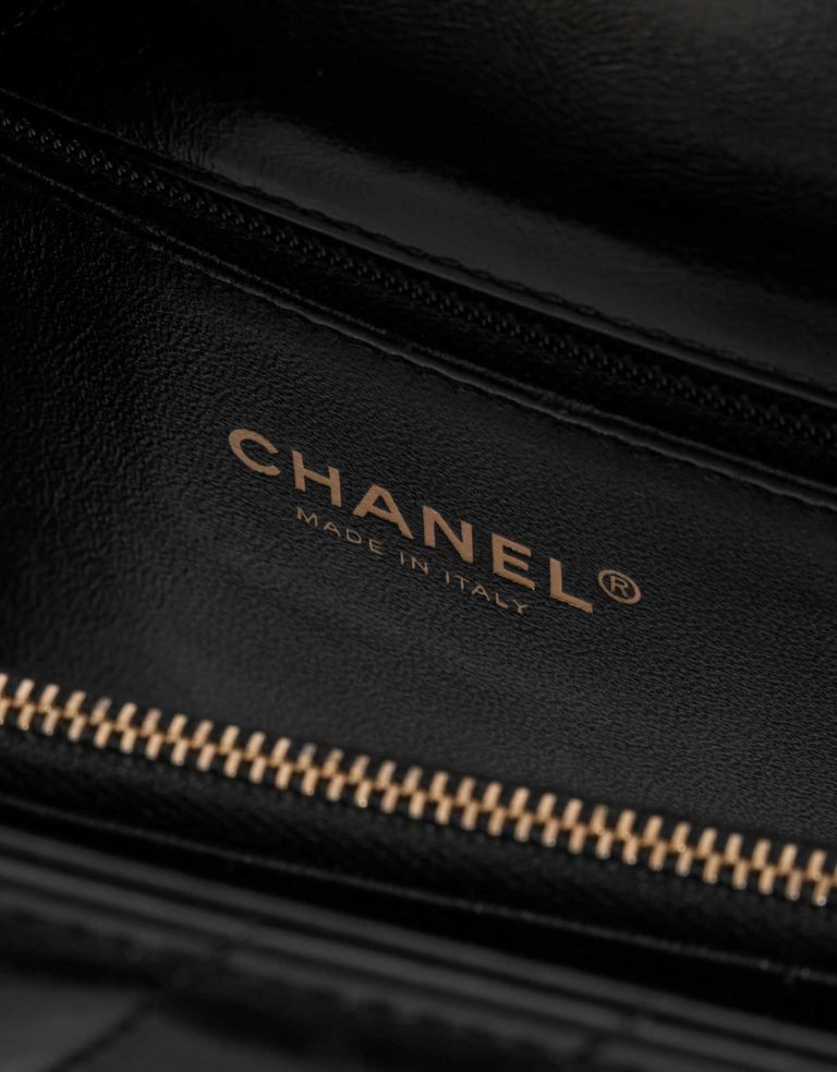 Chanel TimelessHandle Medium Black Logo  | Sell your designer bag on Saclab.com