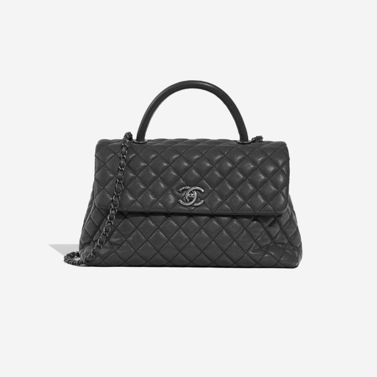 Chanel TimelessHandle Large Grey Front  | Sell your designer bag on Saclab.com