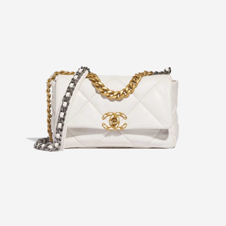 Chanel 19 FlapBag Cream Front  | Sell your designer bag on Saclab.com