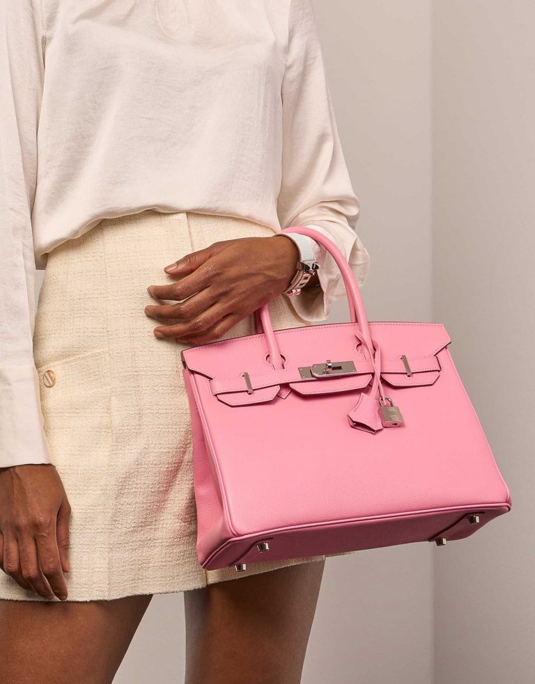 Hermès Birkin 30 RoseConfetti Sizes Worn | Sell your designer bag on Saclab.com